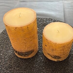 Pottery Barn Natural Birch Candle Set